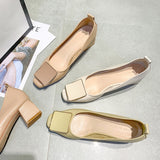 Nude Strappy Block Heels