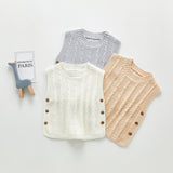 Autumn Tops Vest Knitted Sweater Small Waistcoat Children's Vest Autumn Outfits