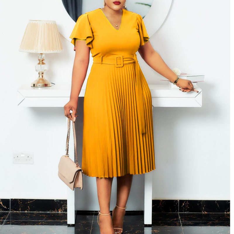 Nina Parker plus Size Dresses plus Size Pleated Dress