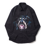 GVC Shirt Bulldog Pattern Shirt Personality Pure Cotton Men