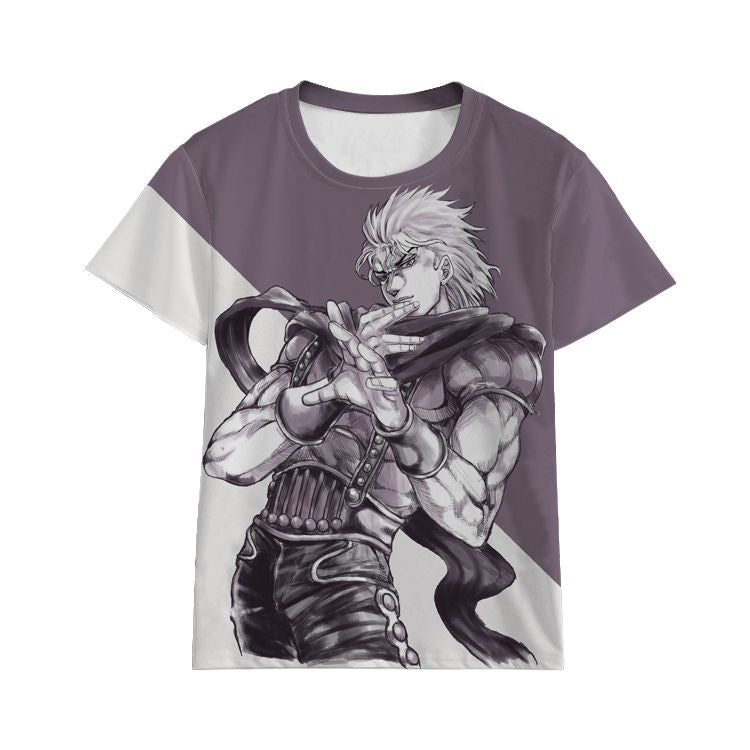 JoJo's Bizarre Adventure Dressing Anime round Neck Short Sleeve Top T-shirt