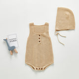 Autumn Rompers Autumn Knitted Romper with Hat Jumpsuit