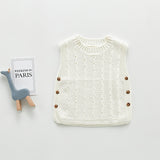 Autumn Tops Vest Knitted Sweater Small Waistcoat Children's Vest Autumn Outfits