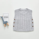 Autumn Tops Vest Knitted Sweater Small Waistcoat Children's Vest Autumn Outfits