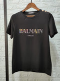 T Shirt Balmain Spring/Summer Letters All Cotton Short Sleeve T-shirt Couple