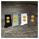 Cpfm Socks Smiley Face Cotton Sports Mid-Calf Socks for Men