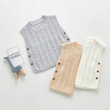 Autumn Tops Vest Knitted Sweater Small Waistcoat Children's Vest Autumn Outfits