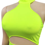See through Pants Suit See-through Color Block Ladies Two-Piece Set