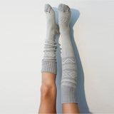 Winter Thick Knit Thigh High Socks Long Stockings Boot Autumn and Winter Knitting Woolen Yarn Socks over the Knee Stockings Bunching Socks