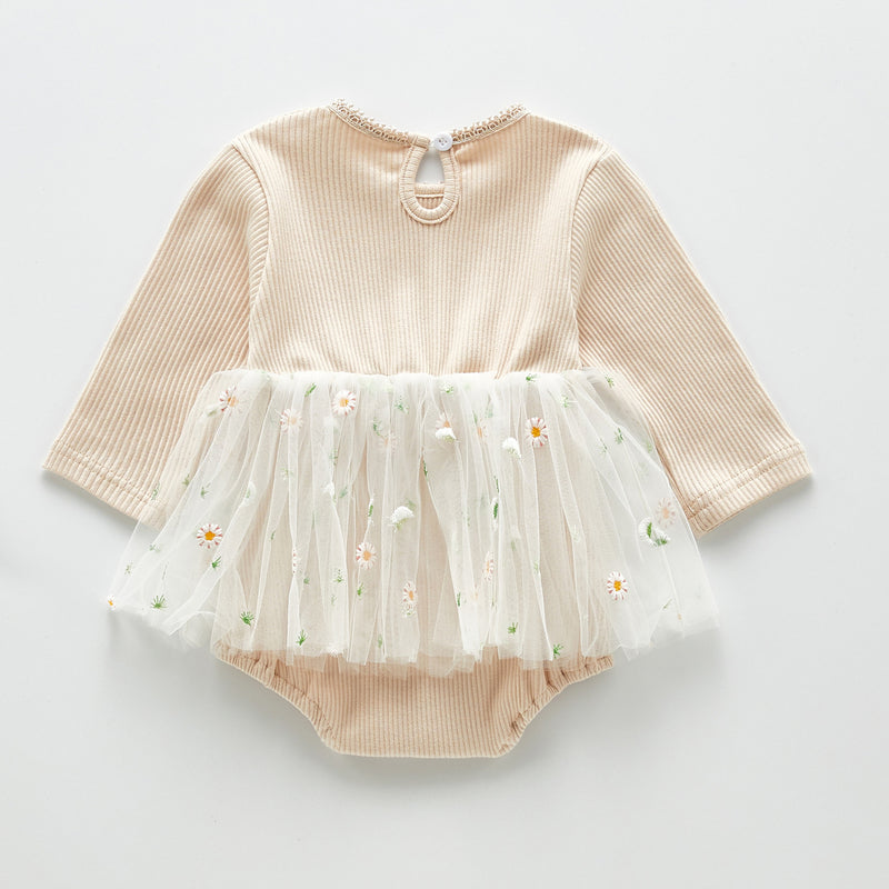 Autumn Rompers Baby Girl Long Sleeve Little Daisy Rompers Jumpsuit