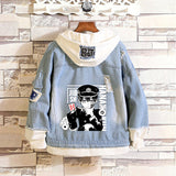 Comic Denim Jacket Men's and Women's Spring and Autumn Denim Jacket