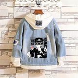 Comic Denim Jacket Men's and Women's Spring and Autumn Denim Jacket
