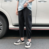 Men Pants Solid Color Pants Men Loose Casual