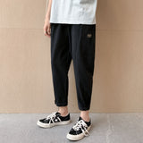 Men Pants Solid Color Pants Men Loose Casual