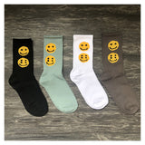 Cpfm Socks Smiley Face Cotton Sports Mid-Calf Socks for Men
