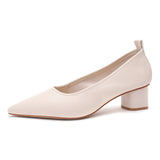 Nude Strappy Block Heels
