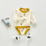 Autumn Co-ords Autumn and Winter Daisy Pullover Knitted Sweater Shorts Suit