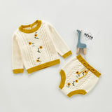 Autumn Co-ords Autumn and Winter Daisy Pullover Knitted Sweater Shorts Suit