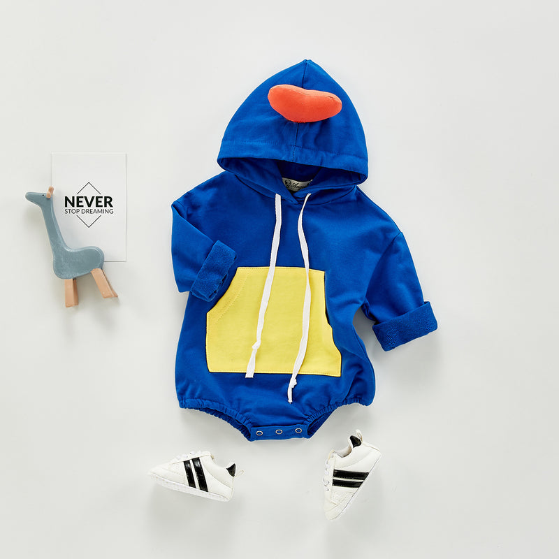 Autumn Rompers Cute Three-Dimensional Hooded Long Sleeve One-Piece Romper