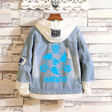 Comic Denim Jacket Men's and Women's Casual Loose Denim
