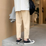 Men Pants Solid Color Pants Men Loose Casual