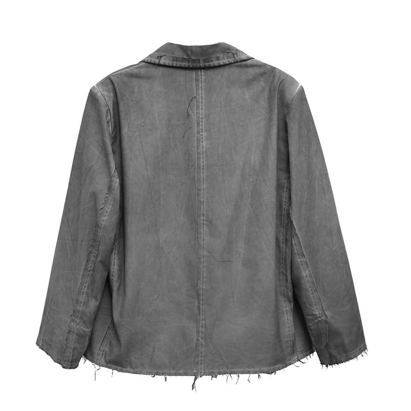 Men's Casual Suit Man Blzer Distressed Burr Jacket Men's Autumn Hip-Hop Street Personality Casual Suit Jacket