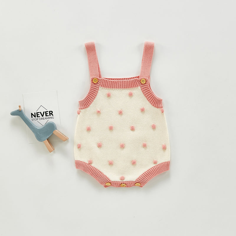 Autumn Rompers Knitted Wool Strap One-Piece Romper