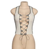 Music Festivals Rave Outfits Girls Tops Autumn and Winter Women's Slim Vest