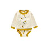 Autumn Co-ords Autumn and Winter Daisy Pullover Knitted Sweater Shorts Suit