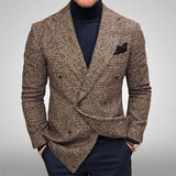 Bohemian Chic Wedding Guest Men Attire Woolen Business Casual Suit Coat
