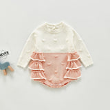 Autumn Rompers Autumn and Winter Princess Long Sleeve Romper Sweet Knitted One-Piece Romper