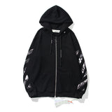 Caravaggio Hoodie Autumn And Winter Religious Print Zipper Sweater Coat