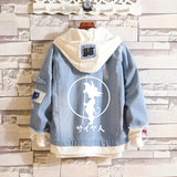 Comic Denim Jacket Men and Women Spring and Autumn Denim Coat Top