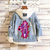 Comic Denim Jacket Men and Women Spring and Autumn Denim Coat Top