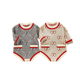 Autumn Rompers Autumn and Winter Letter Crochet Knitted Rompers Jumpsuit