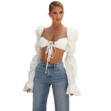 Music Festivals Rave Outfits Girls Tops Autumn and Winter Women's Sexy Slim T-shirt