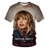 Taylor Swift Merch Men's T-shirt 3D Digital Printing Short Sleeve