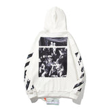 Caravaggio Hoodie Autumn And Winter Religious Print Zipper Sweater Coat