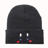 Smiley Face Cap Embroidery Knitted Hat Warm Pullover Cap