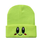 Smiley Face Cap Embroidery Knitted Hat Warm Pullover Cap