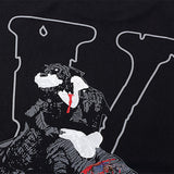 Skull Vlone Shirt Skull Bulldog Printed Short-Sleeved T-shirt Men's Hip Hop