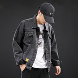 Denim Varsity Jacket Fall Denim Jacket Men's Autumn Loose Denim Jacket