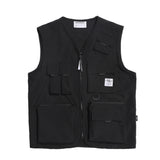 Men Sweater Vest Multi-Pocket Workwear Waistcoat Men's Outdoor Photography Fishing Vest Street Sleeveless Jacket