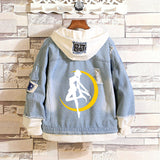Comic Denim Jacket Anime Clothes Men's Sweater Denim Jacket