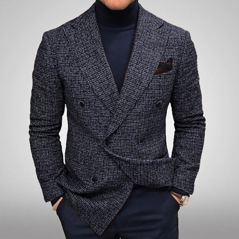 Bohemian Chic Wedding Guest Men Attire Woolen Business Casual Suit Coat