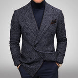 Bohemian Chic Wedding Guest Men Attire Woolen Business Casual Suit Coat
