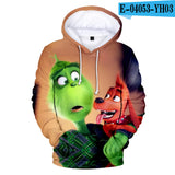 Grinch Hoodie Grinch Printed Men'S Women'S Hoodie Hoodie Brushed Hoody