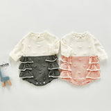 Autumn Rompers Autumn and Winter Princess Long Sleeve Romper Sweet Knitted One-Piece Romper