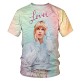 Taylor Swift Merch Men's T-shirt 3D Digital Printing Short Sleeve