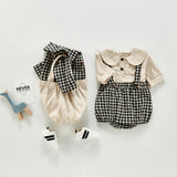 Autumn Co-ords Long-Sleeved Shirt Triangle Strap Rompers Jumpsuit Cute Pumpkin Pants Suit